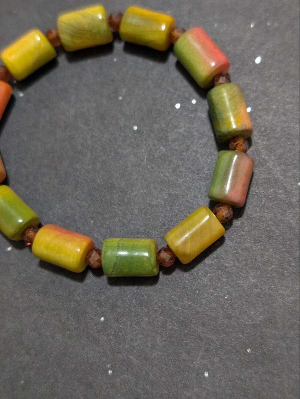 Agate/Garnet Bracelet